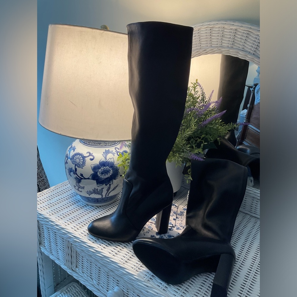 Steve Madden black real Leather upper Black high boots. Size 6 NWOT’S - Picture 11 of 14